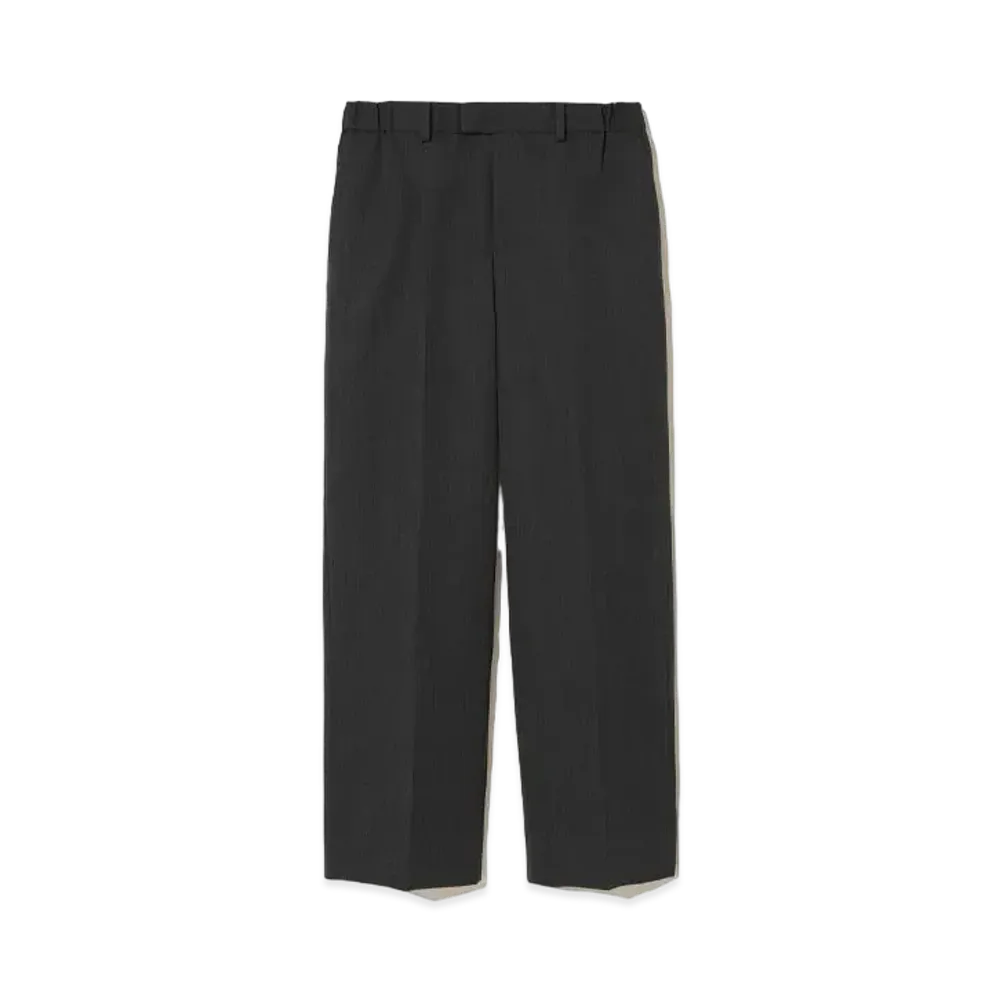 UNDERCOVER Wool Wide Easy Pants "T.Charcoal"