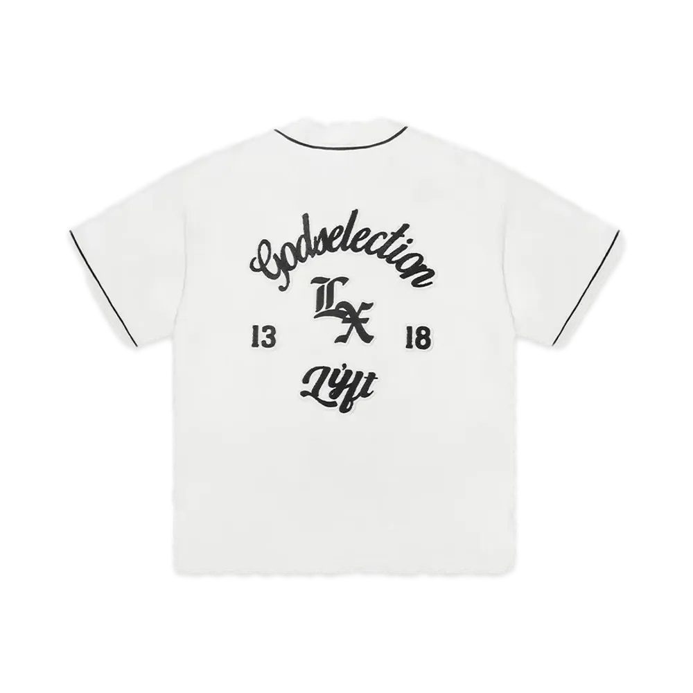 GOD SELECTION XXX x LYFT Limited Baseball Shirt "White"