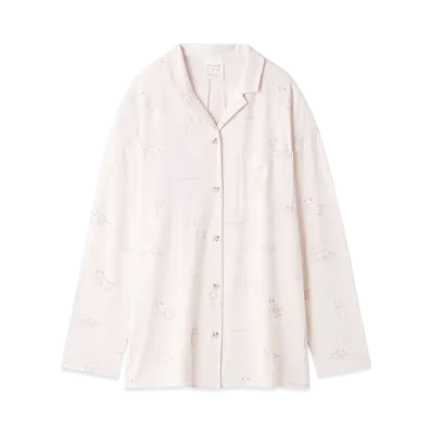 GELATO PIQUE White Tiger Pattern Shirt "Pink"