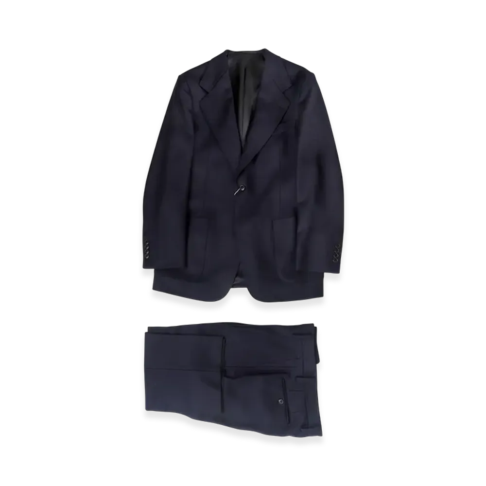 COMOLI Wool Flannel Suit "Navy"