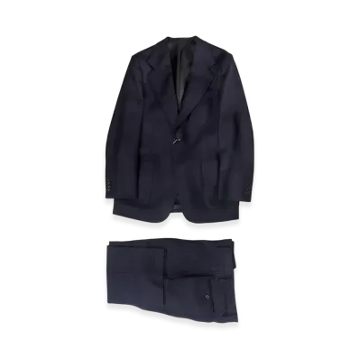 COMOLI Wool Flannel Suit "Navy"