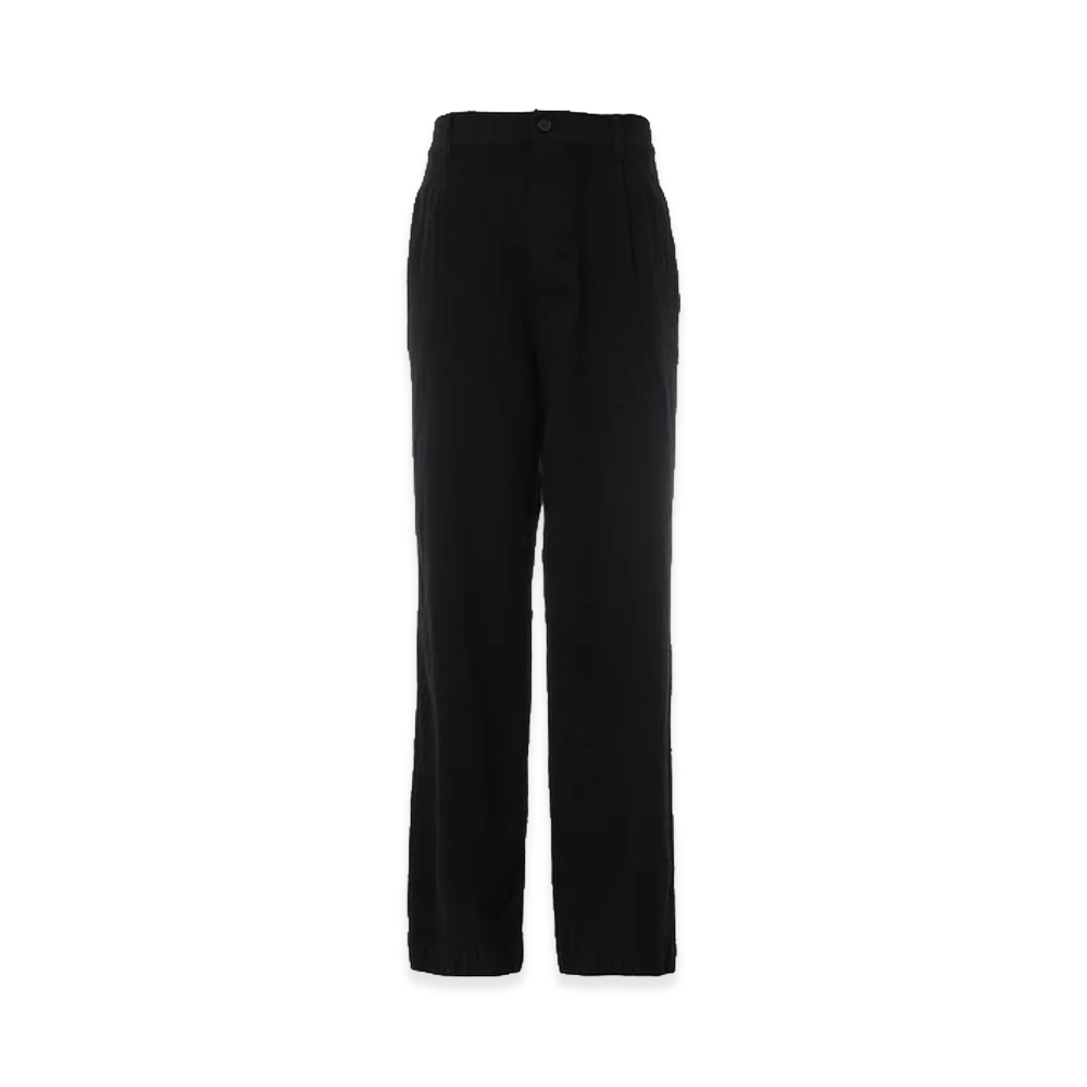 COMME des GARCONS HOMME Wool Serge Shrink-Processed Pants "Black"