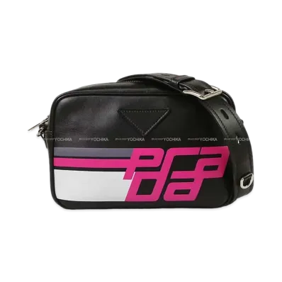 PRADA Racing Logo Shoulder Bag "Black"