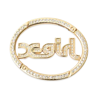 X-Girl Women's Rhinestone Mills Logo Carabiner "Gold"
