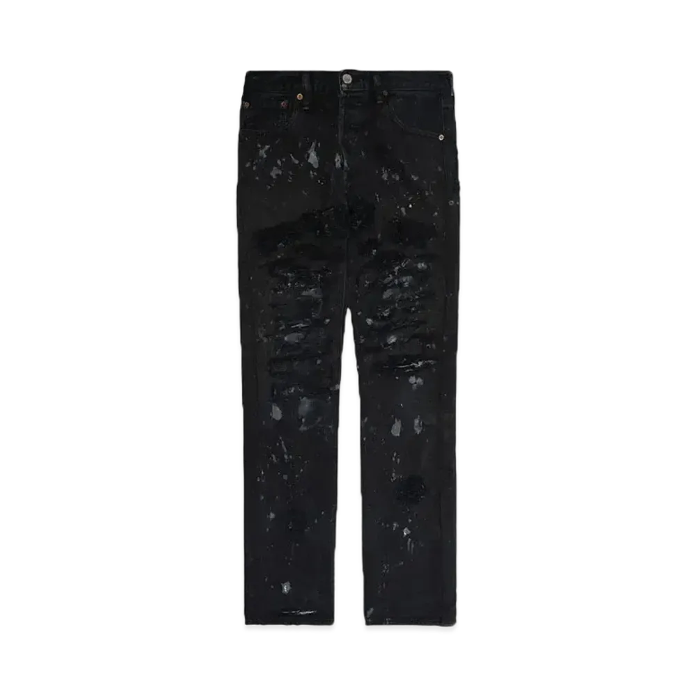 INNOCENCE NYC DESTROY LEATHER DENIM PANTS 31inch "Lt Denim"