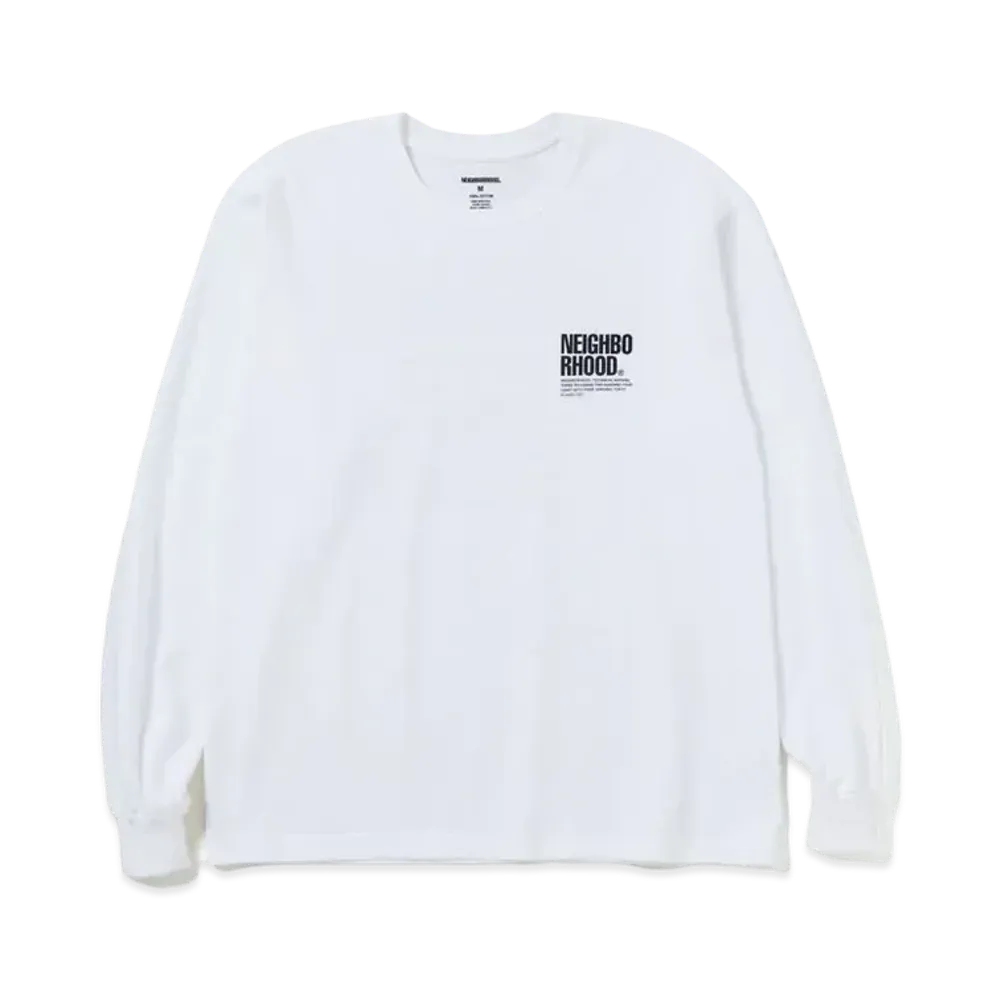 NEIGHBORHOOD NH . Tee LS-2 "White"