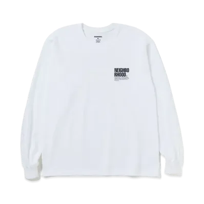 NEIGHBORHOOD NH . Tee LS-2 "White"