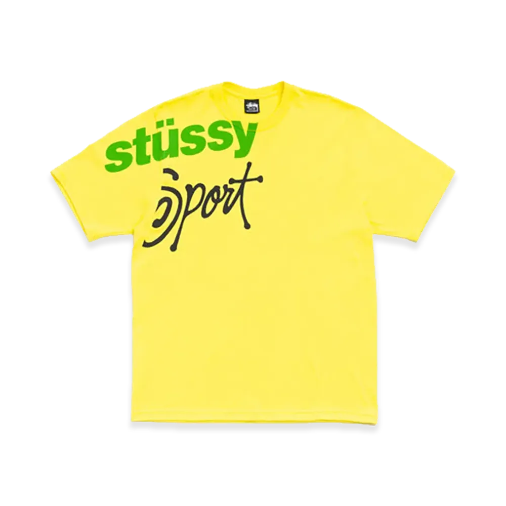 Stussy Sport Stone Washed Tee "Lemon"