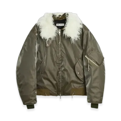OUR LEGACY Glyptodon Bomber "Army Green Shimmer Tech"