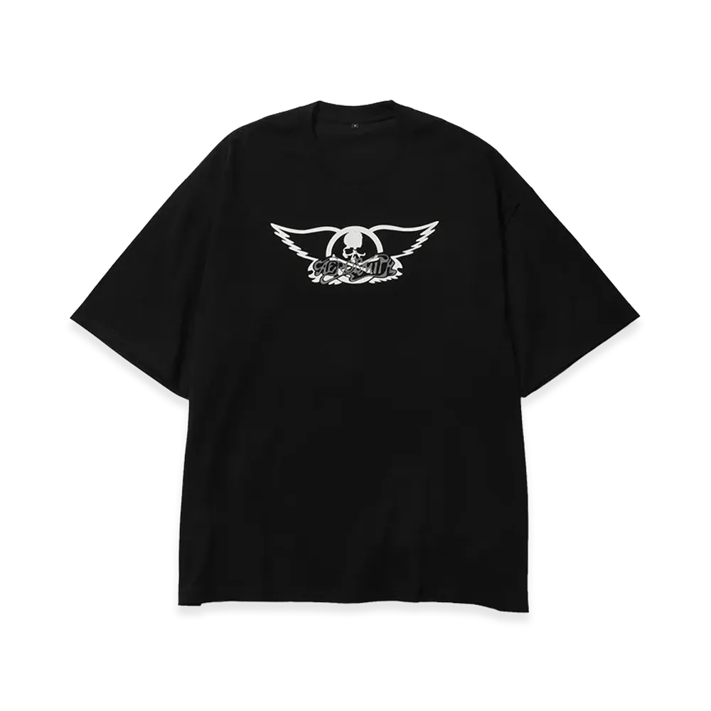MASTERMIND WORLD x AEROSMITH Multi Band Logos S/S Tee "Black"