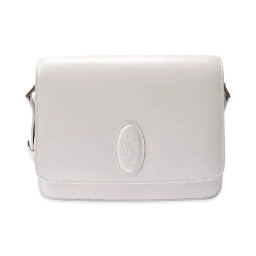 Saint Laurent LE61 Leather Shoulder Bag "White"