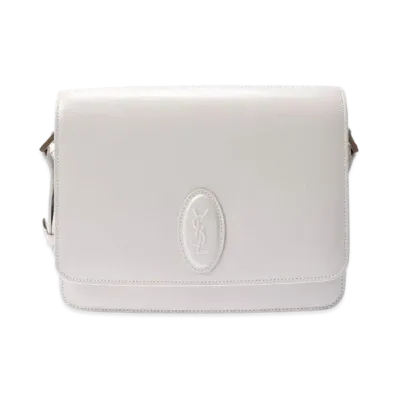 Saint Laurent LE61 Leather Shoulder Bag "White"