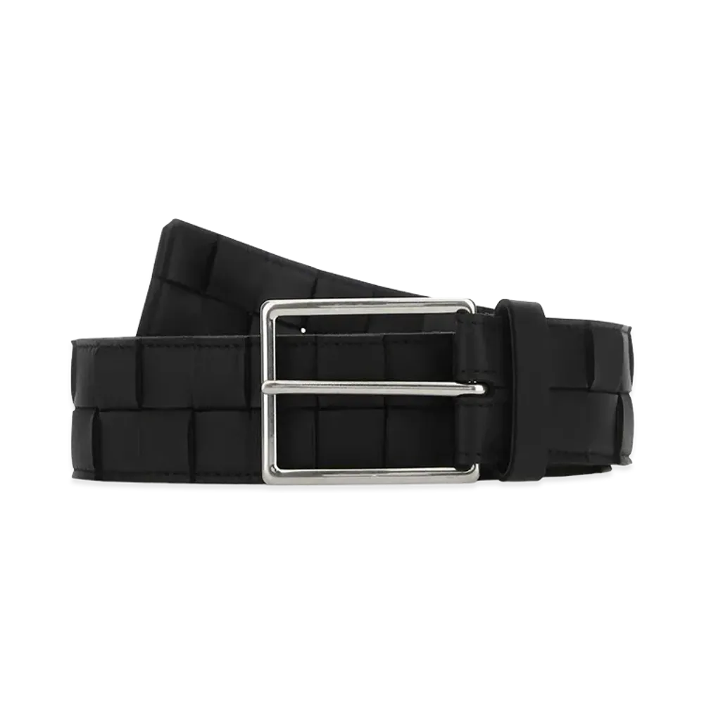 Bottega Veneta Leather Belt "Black"