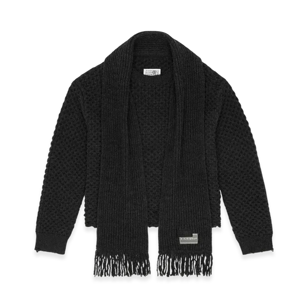 MM6 Maison Margiela Men's Scarf Knit "Dark Gray"