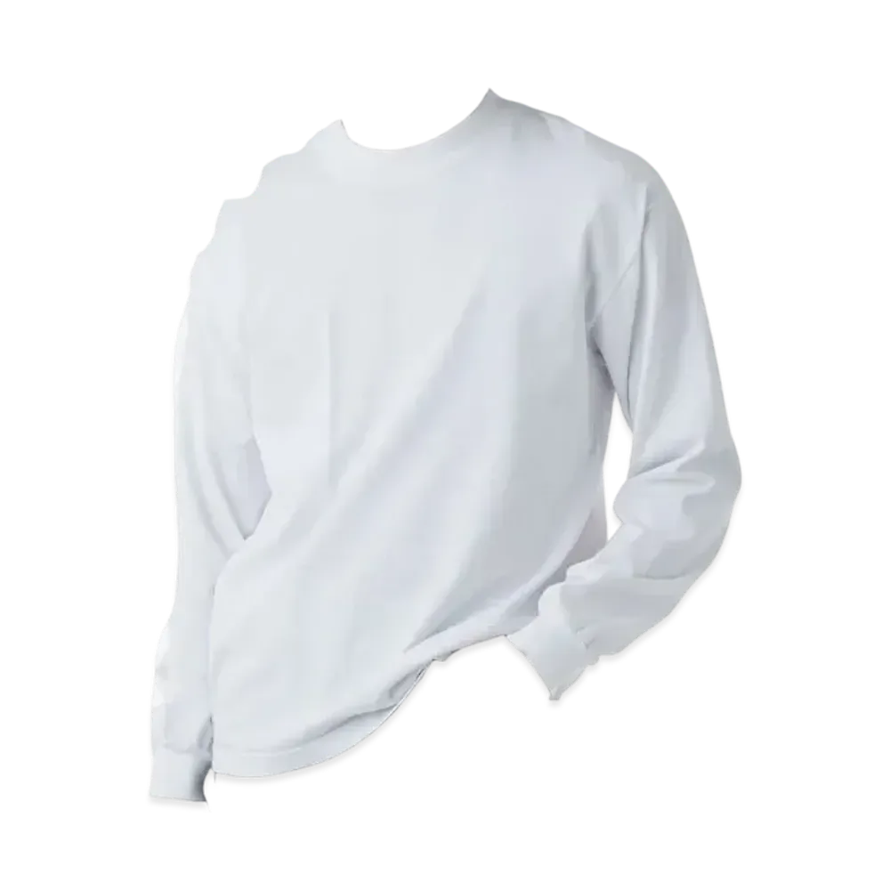 Los Angeles Apparel Long Sleeve Garment Dye Mockneck T-Shirt "White"