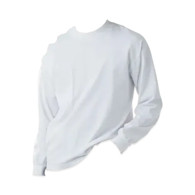 Los Angeles Apparel Long Sleeve Garment Dye Mockneck T-Shirt "White"