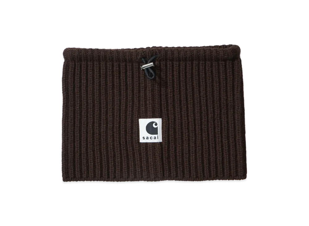 sacai x Carhartt WIP Wool Knit Neck Warmer "Dark Beige"