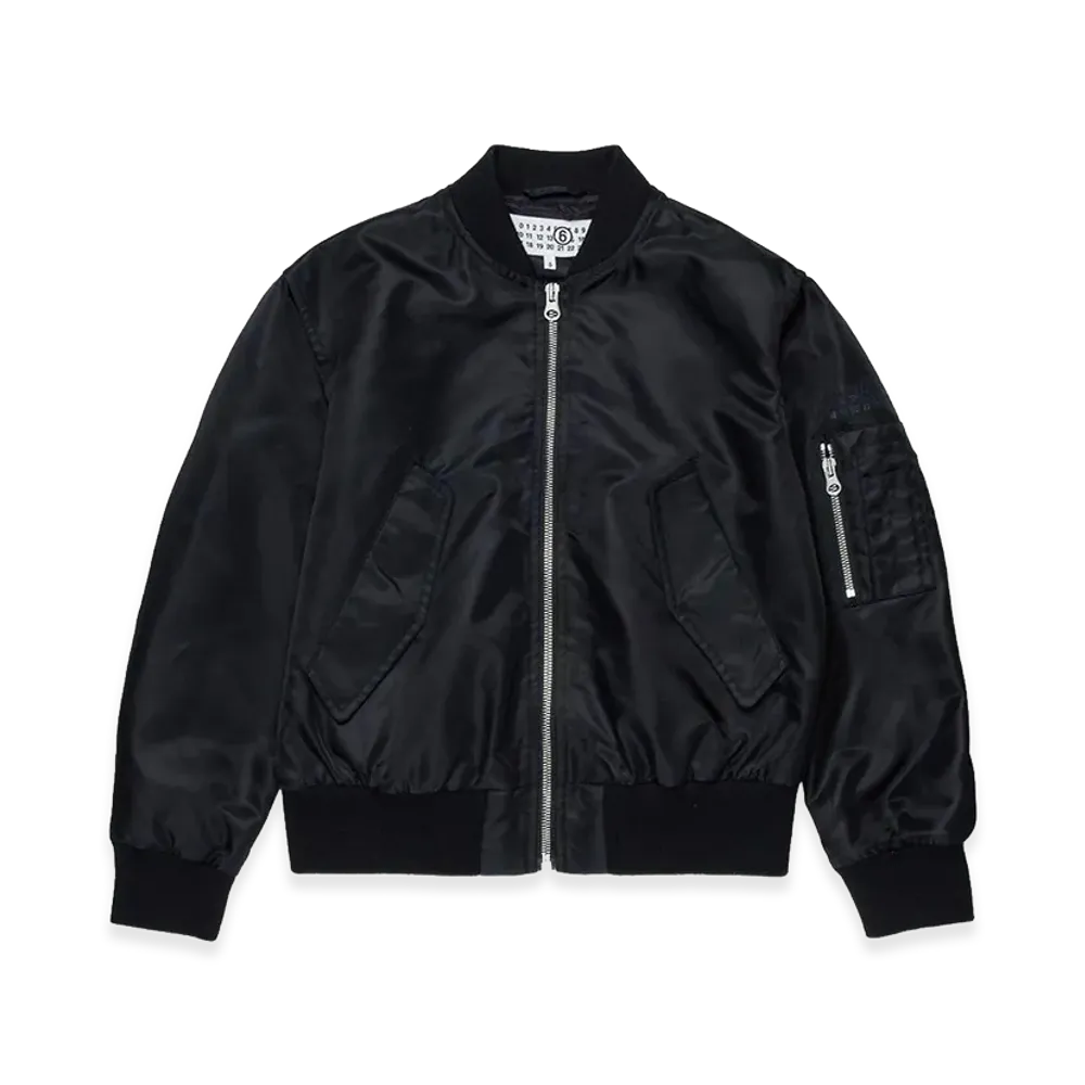 MM6 Maison Margiela Bomber Jacket With Zip "Black"
