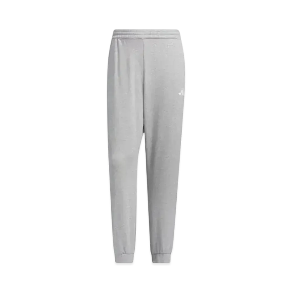adidas Warding Pack Loose Fit French Terry Elastic Hem Full Length Pants "Medium Grey Heather"