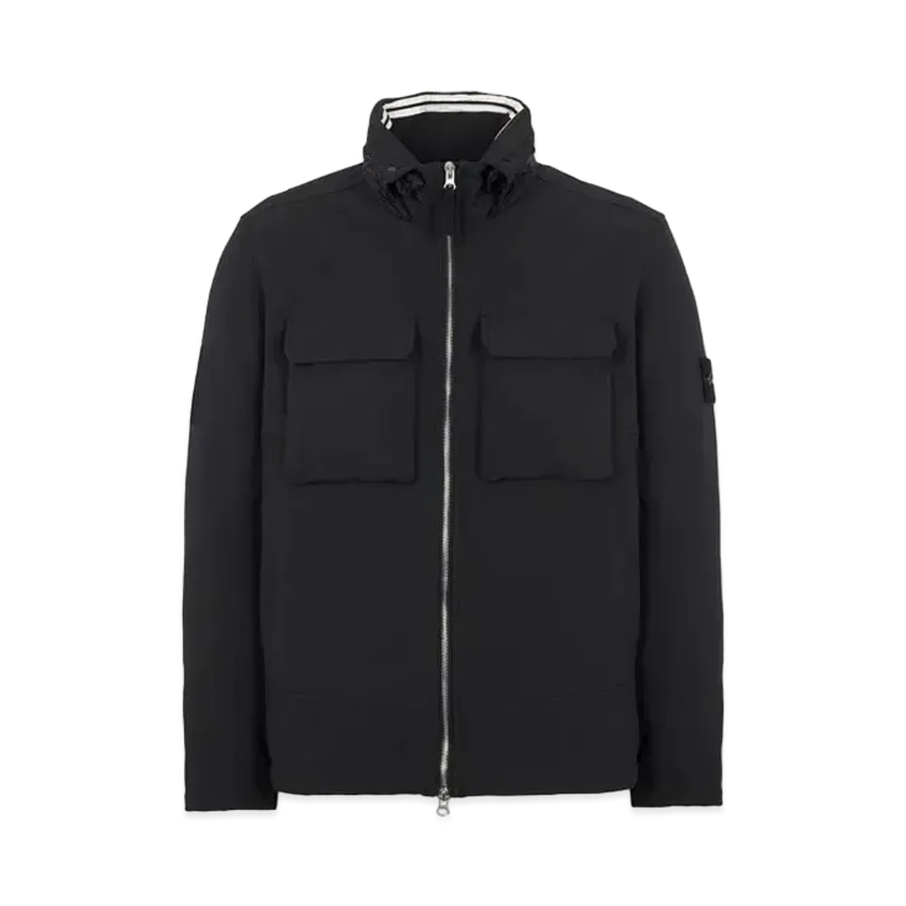 Stone Island Q0222 SOFT SHELL-R_E.DYE TECHNOLOGY "Black"