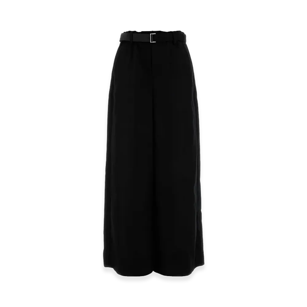 sacai Women's Wool Wide-Leg Pant "Black"