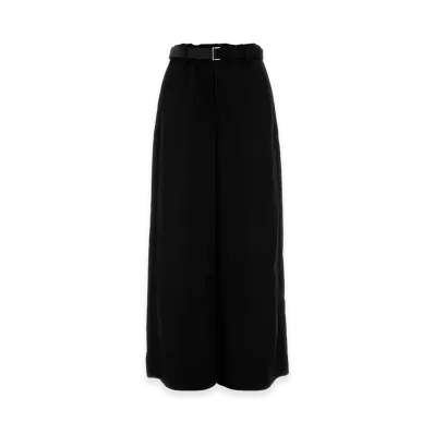 sacai Women's Wool Wide-Leg Pant "Black"