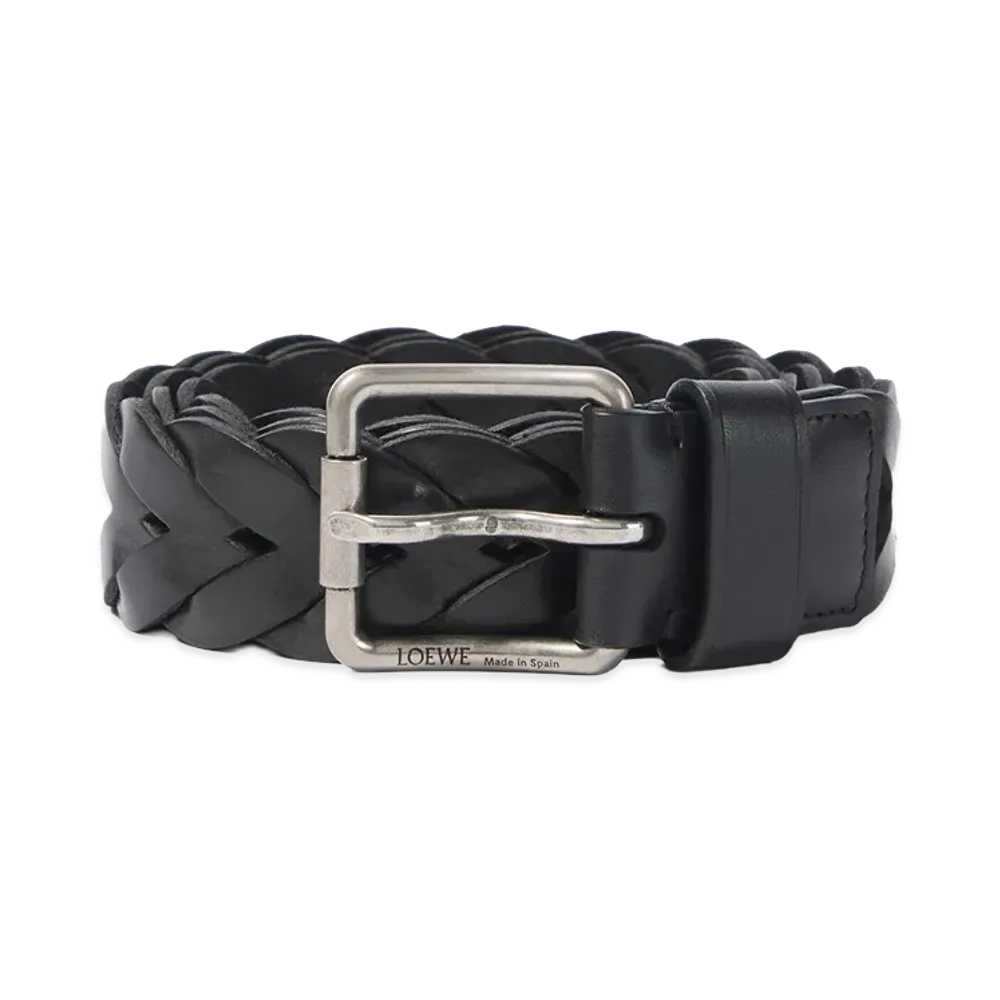 LOEWE Woven Leather Belt "Black"