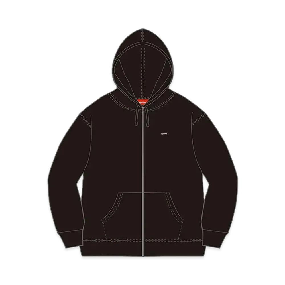 Supreme Small Box Zip Up Hooded Sweatshirt "Black"