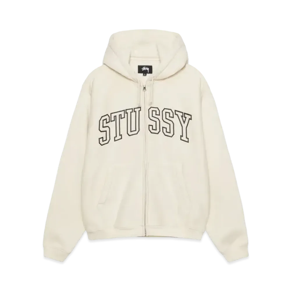 Stussy Outline Zip Hoodie "Ivory"