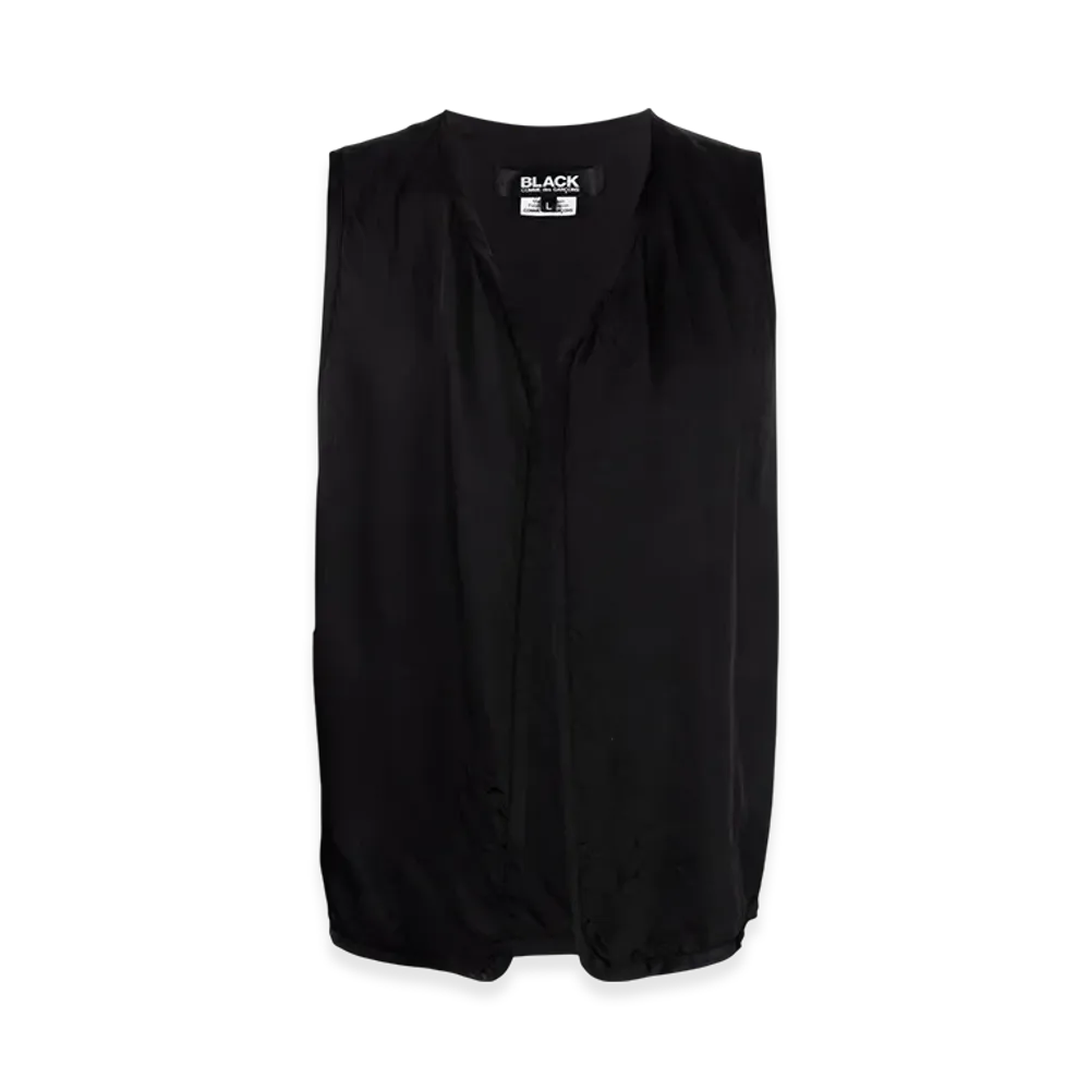 BLACK COMME des GARCONS Logo Vest "White"