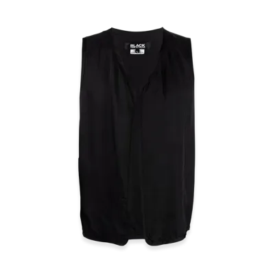 BLACK COMME des GARCONS Logo Vest "White"