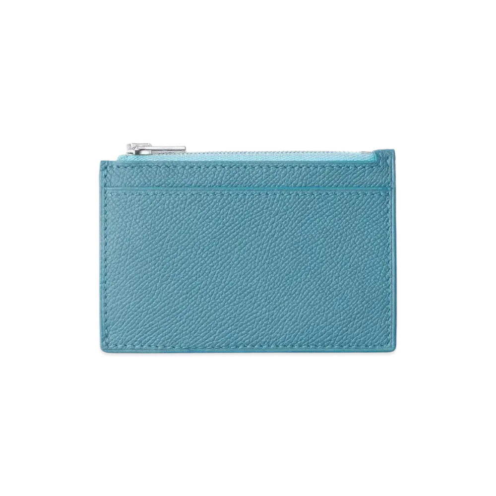 everyone x TOMO NARIAI Small Leather Wallet "Turquoise Gray"