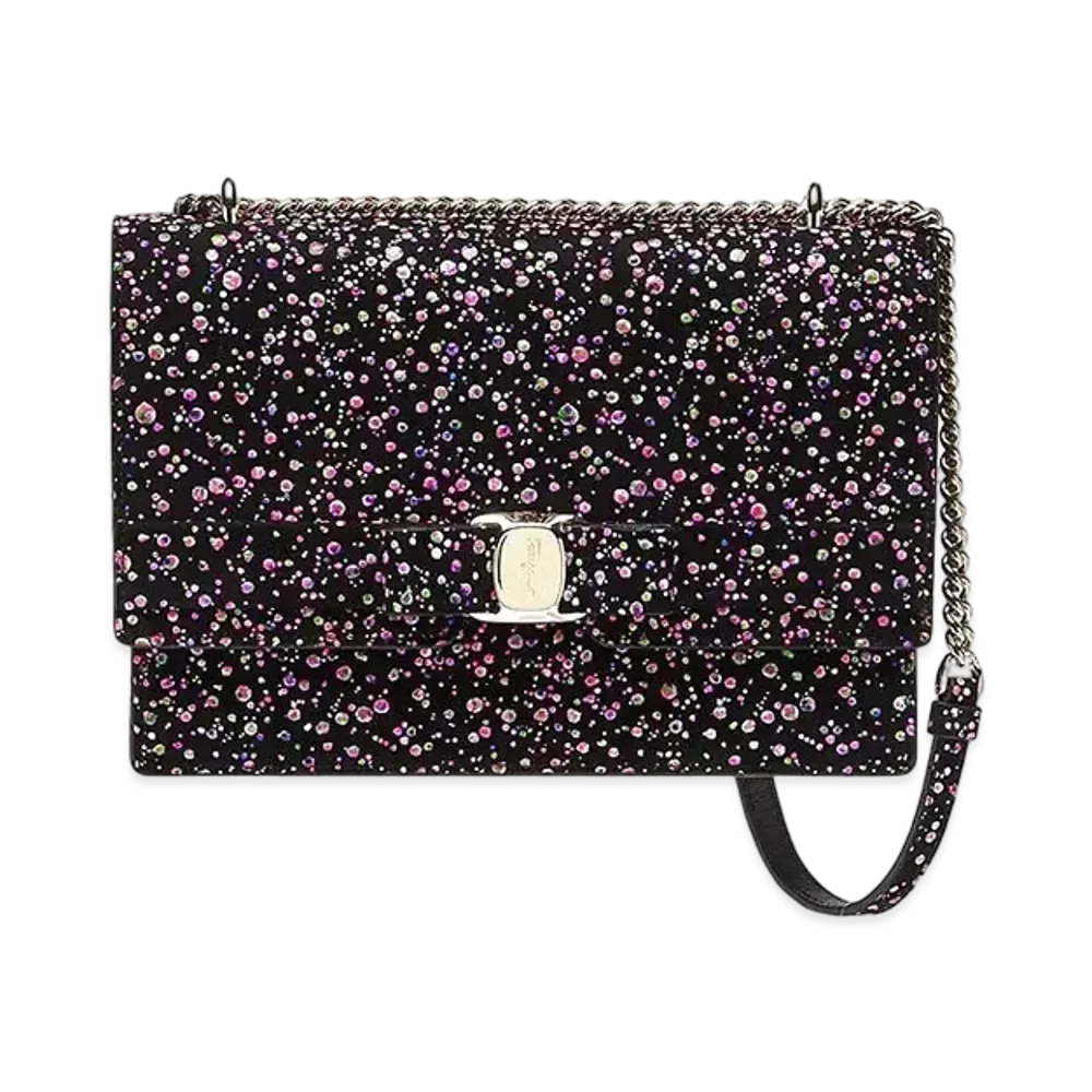 Salvatore Ferragamo Flap Shoulder Bag "Black/Multicolor"