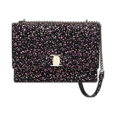 Salvatore Ferragamo Flap Shoulder Bag "Black/Multicolor"
