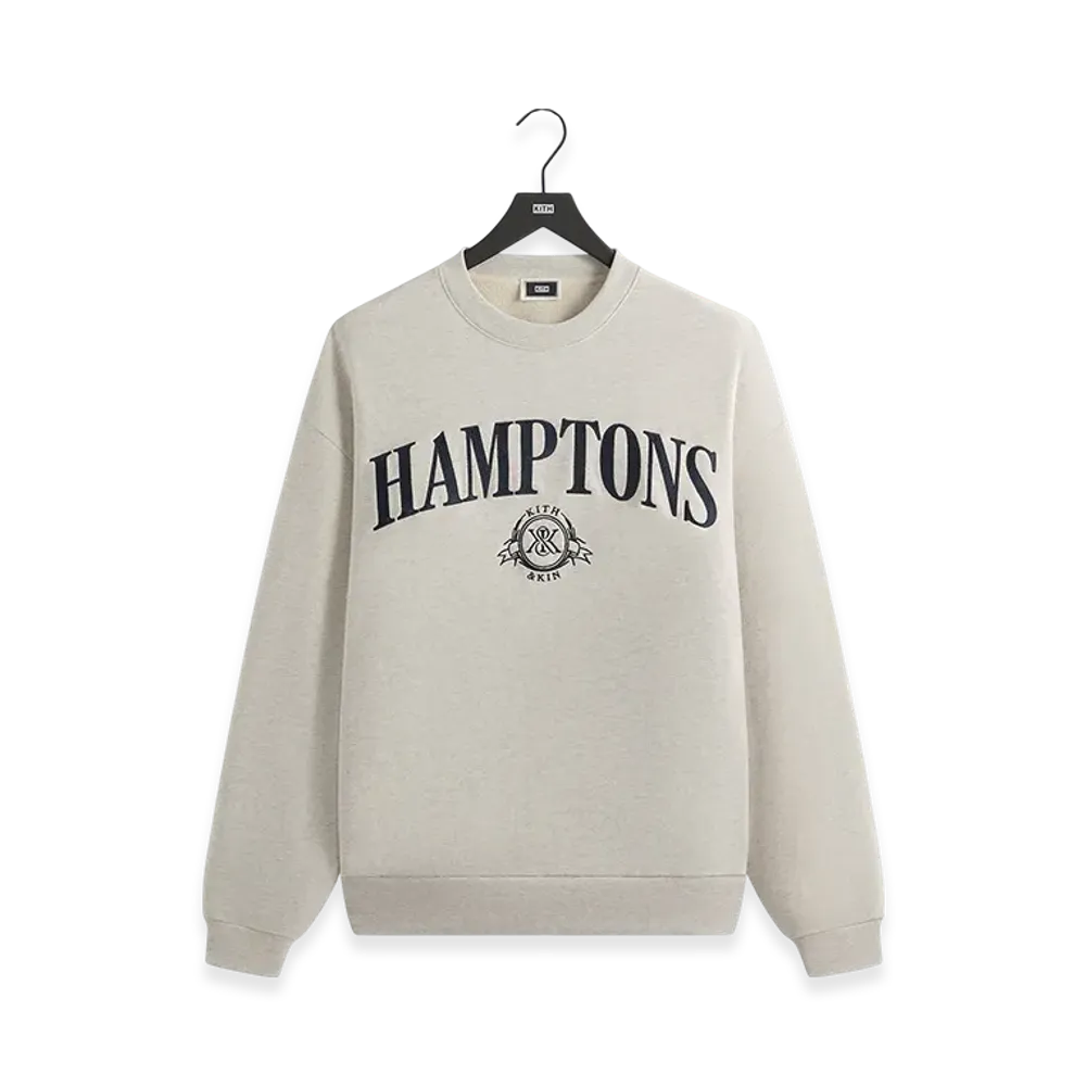Kith Hamptons Nelson Crewneck "Light Heather Grey"