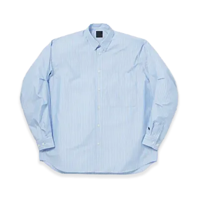 DAIWA PIER39 Women's Tech Regular Collar Shirt L/S Stripe "Sax"