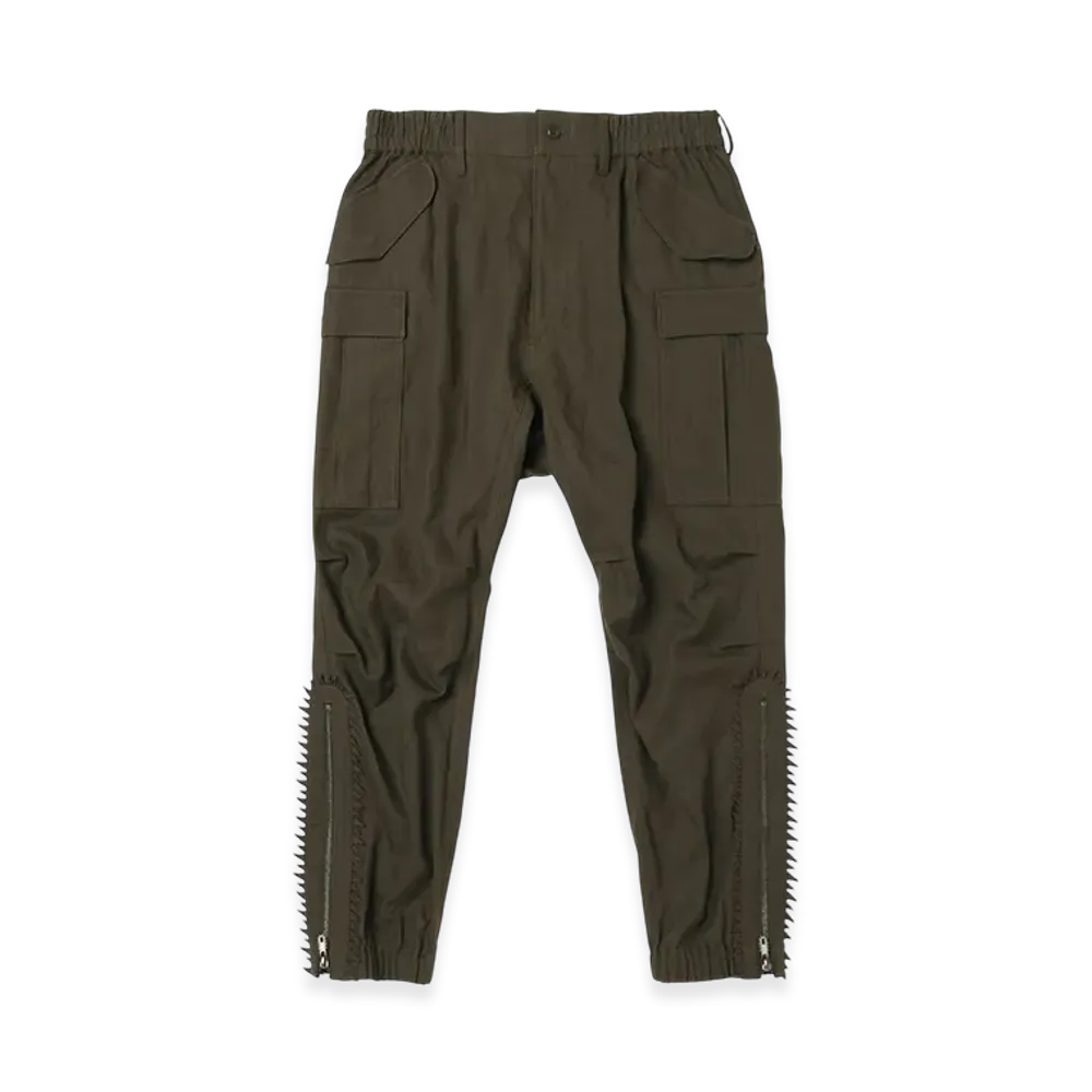 Ground Y x CHAINSAW MAN Collaborate Collection Chainsaw Tape Pants "Khaki"