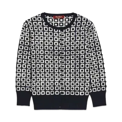 Max Mara Volt Jacquard Viscose cardigan "Navy"