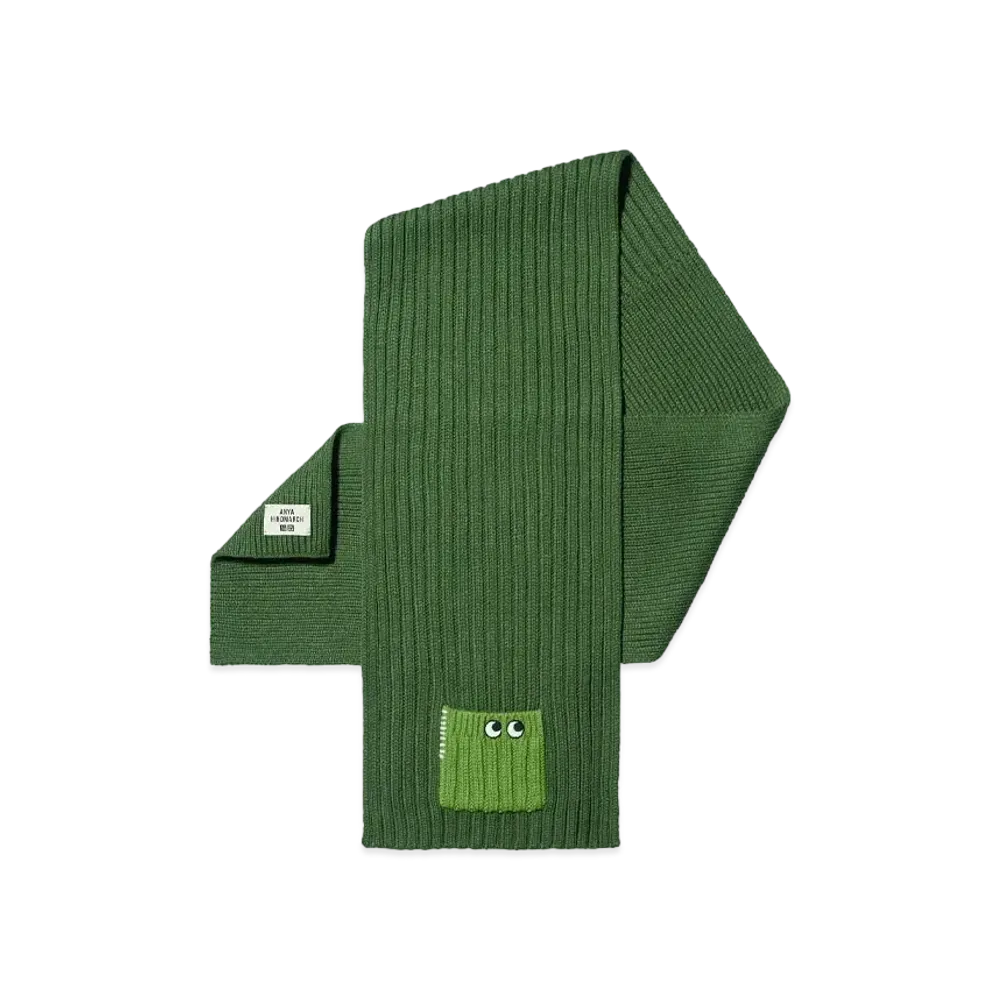 Uniqlo X Anya Hindmarch Heattech Knit Muffler "Green"