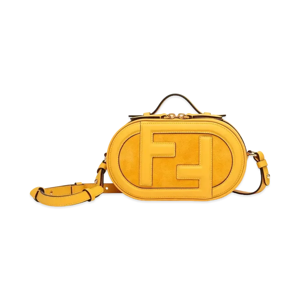 FENDI Cam Small Leather / Suede Mini Bag "Yellow"