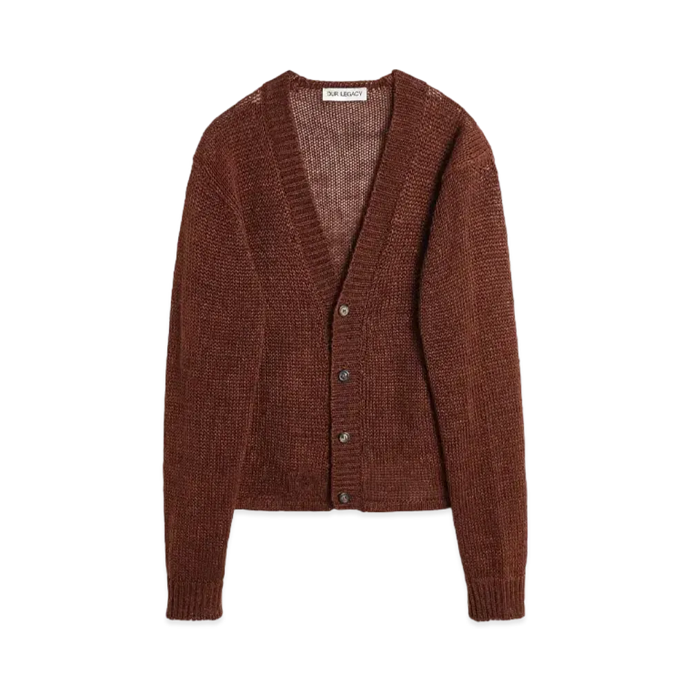 OUR LEGACY Academy Cardigan Magnificent Hemp "Ruby"