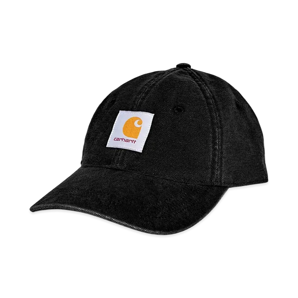 Carhartt WIP Canvas 6-Panel Cap "Black/White(Stone Washed)"