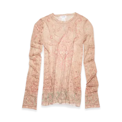 Acne Studios Seamless Printed Top "Peach Orange"