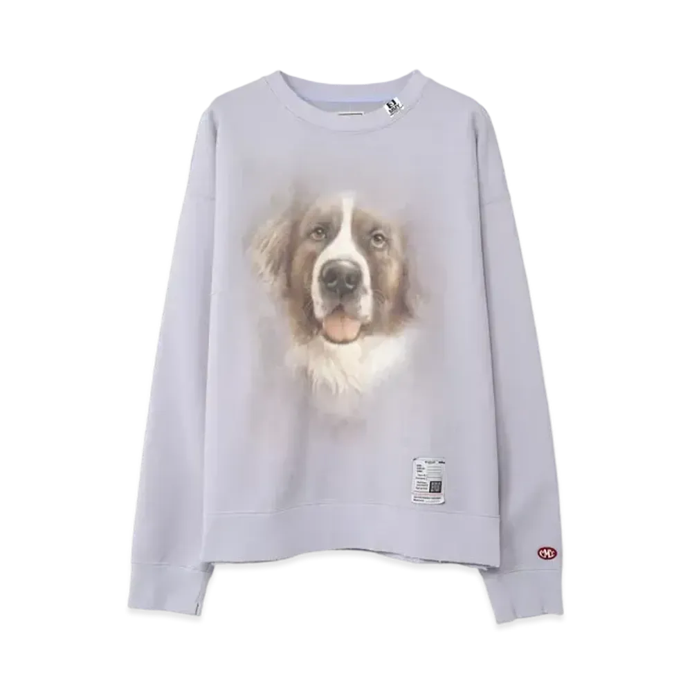 Maison MIHARA YASUHIRO Distressed Dog Printed Sweatshirt "Purple"