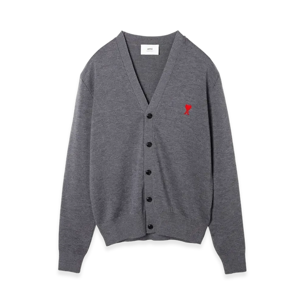 AMI PARIS De Coeur Cardigan "Mediumgrey"