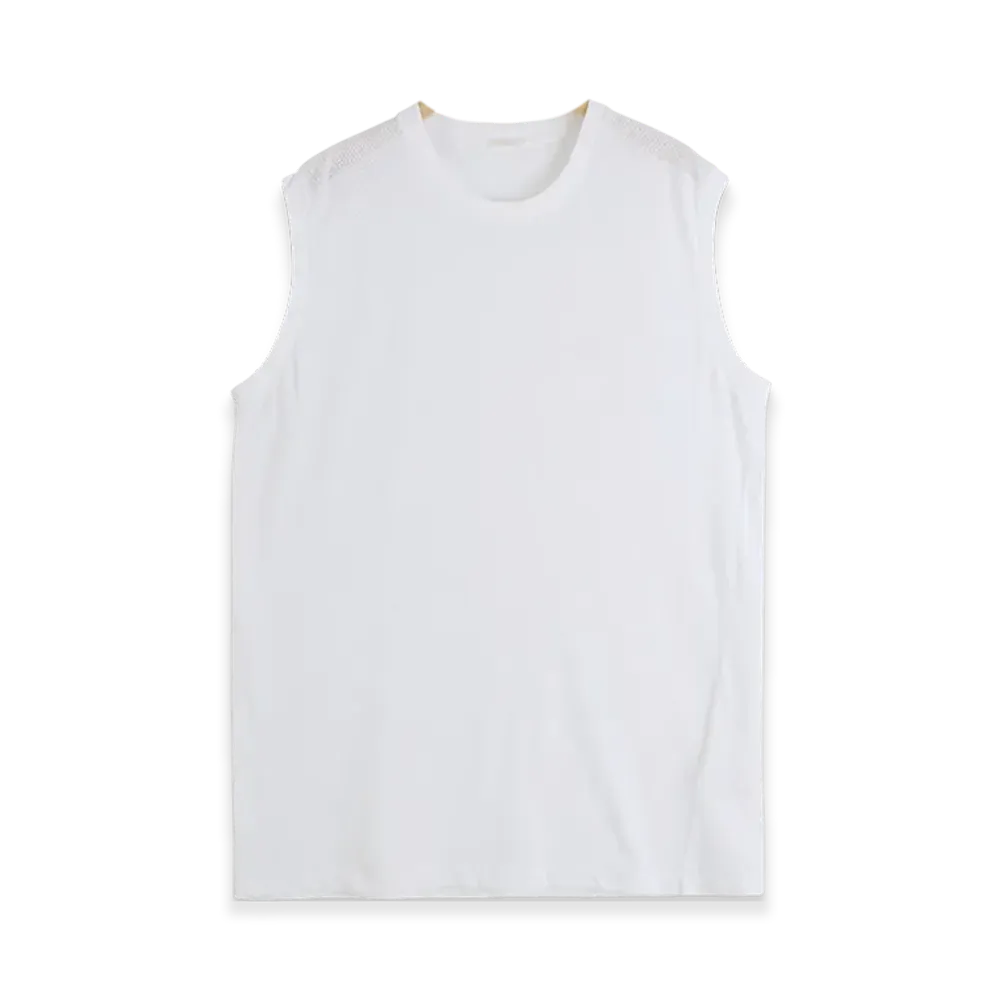 COMOLI Cotton Mesh Sleeveless "White"