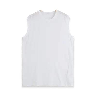 COMOLI Cotton Mesh Sleeveless "White"