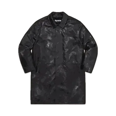 Supreme Leather Snake Trench Coat "Black"