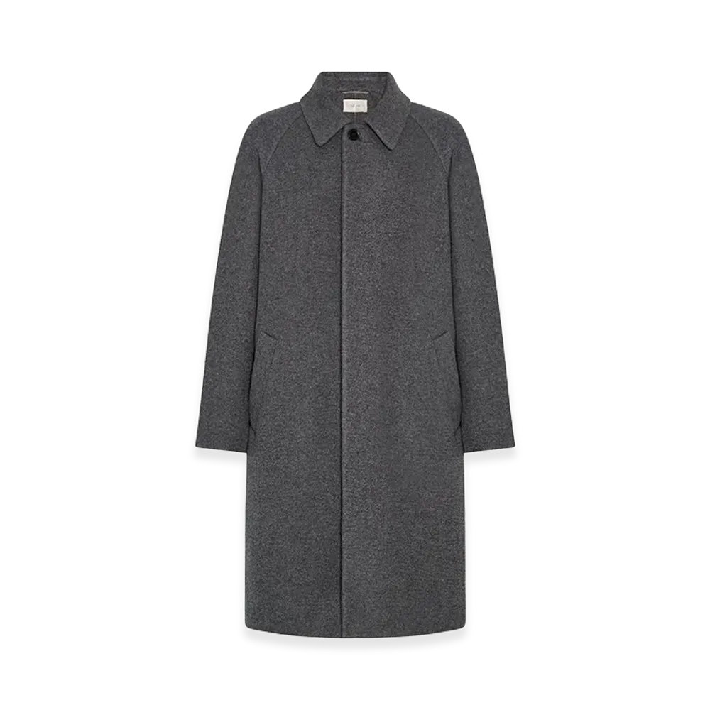 The Row Zomo Cashmere Coat "Grey Melange"