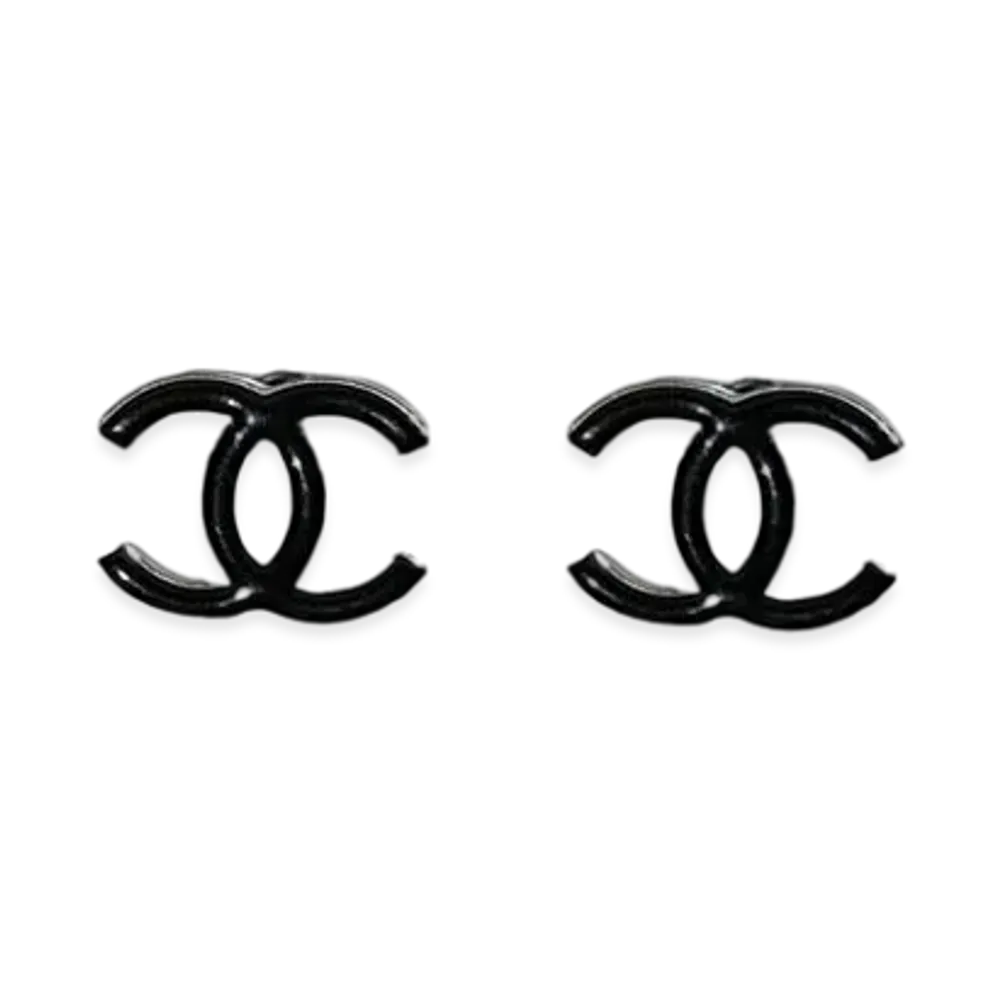 CHANEL Coco Mark Earrings "Black"